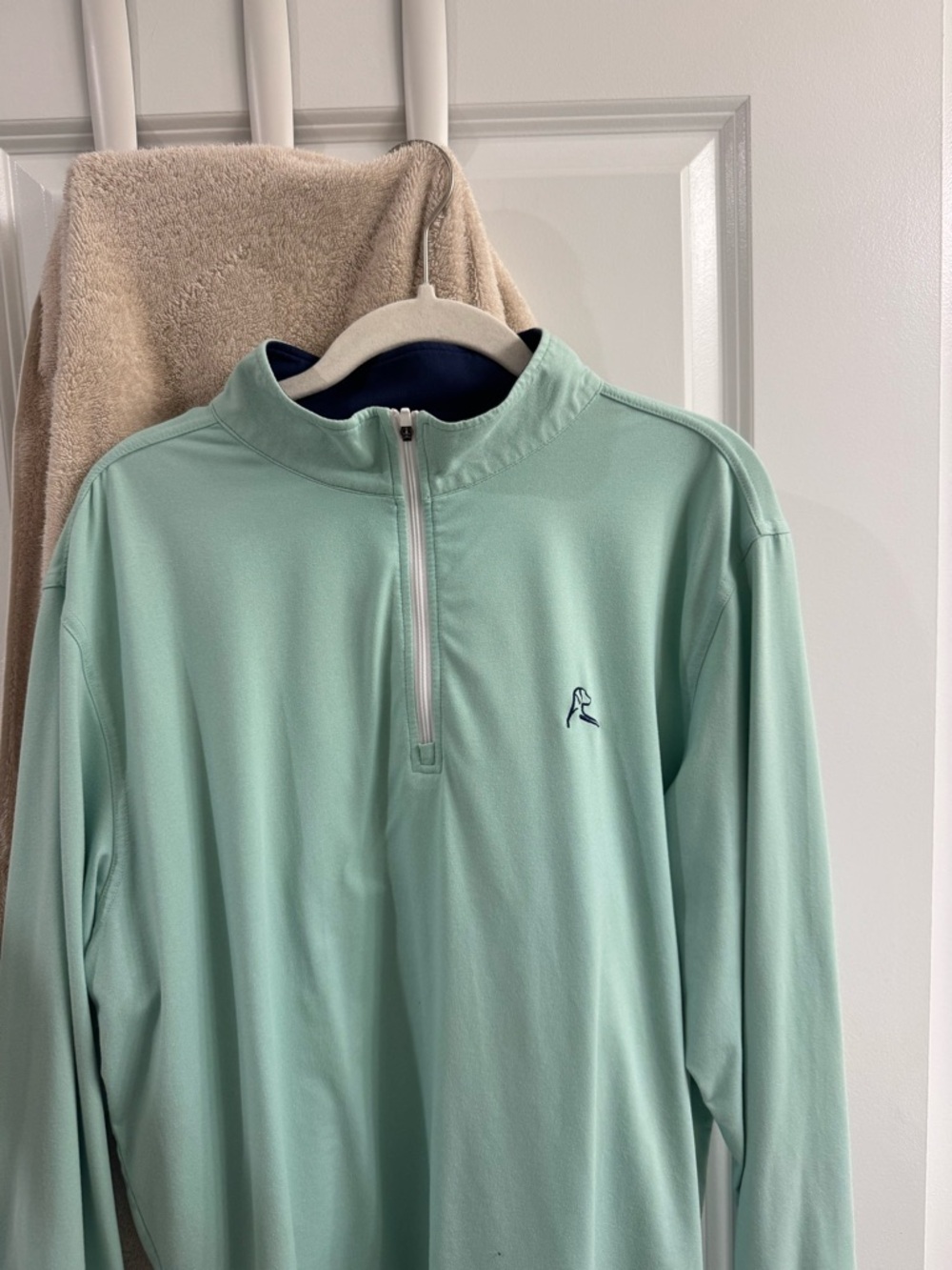 Rhoback Light Mint Quarter-Zip Pullover